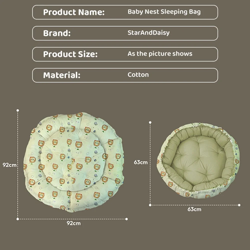 baby bed round green