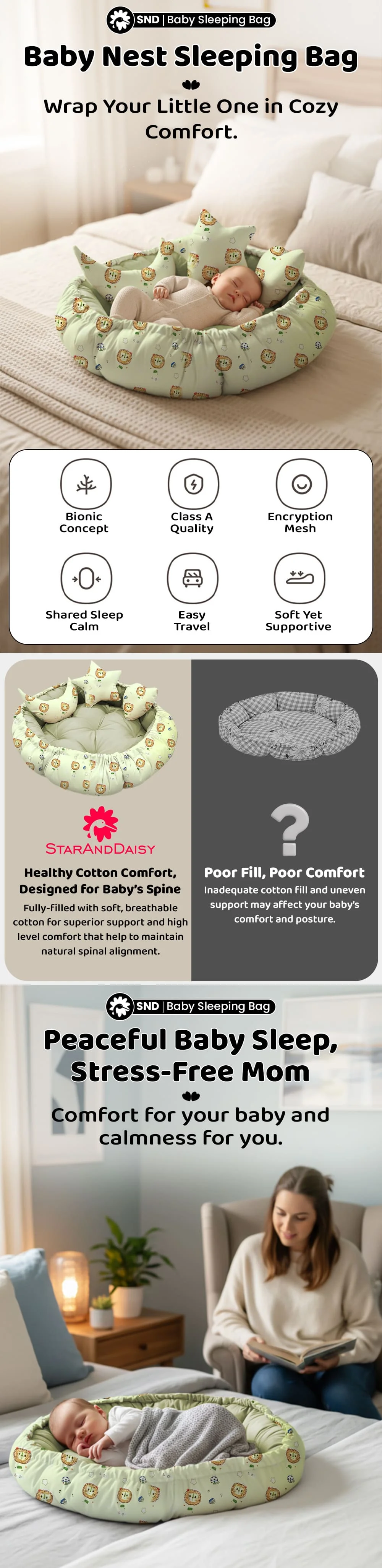 Baby Nest Lounger Round Shape
