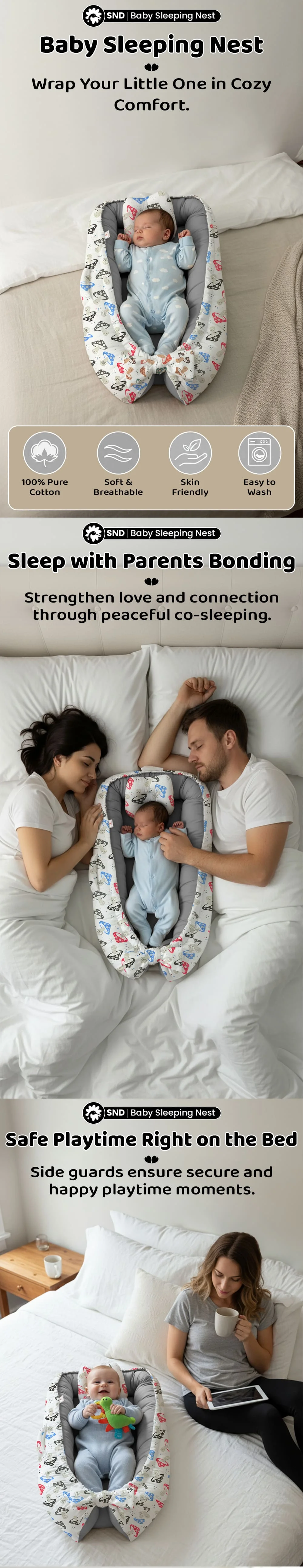 Baby Nest Lounger Oval Shape