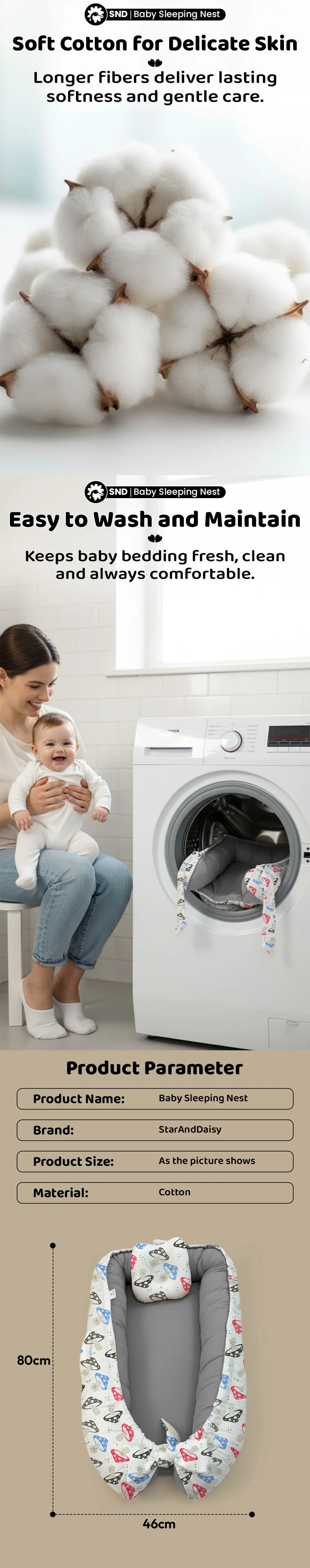 Baby Nest Lounger Oval Shape