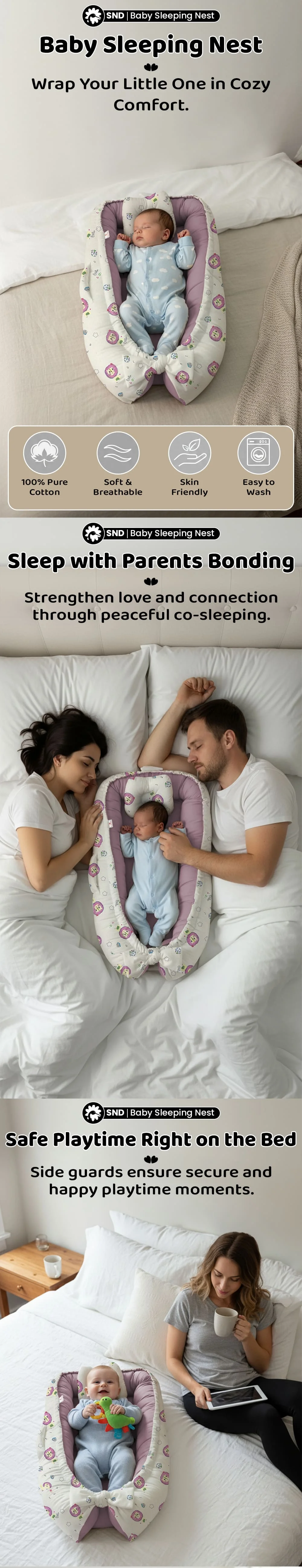 Baby Nest Lounger Oval Shape