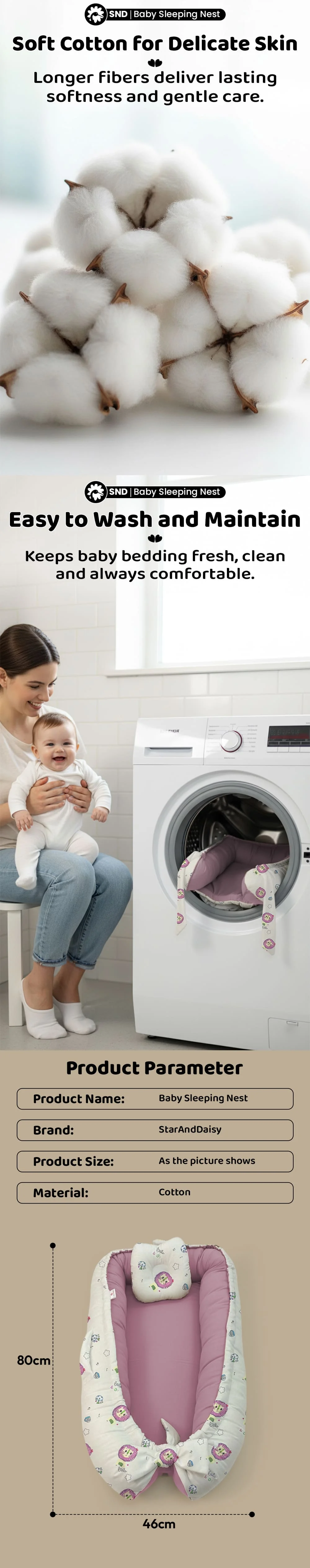 Baby Nest Lounger Oval Shape