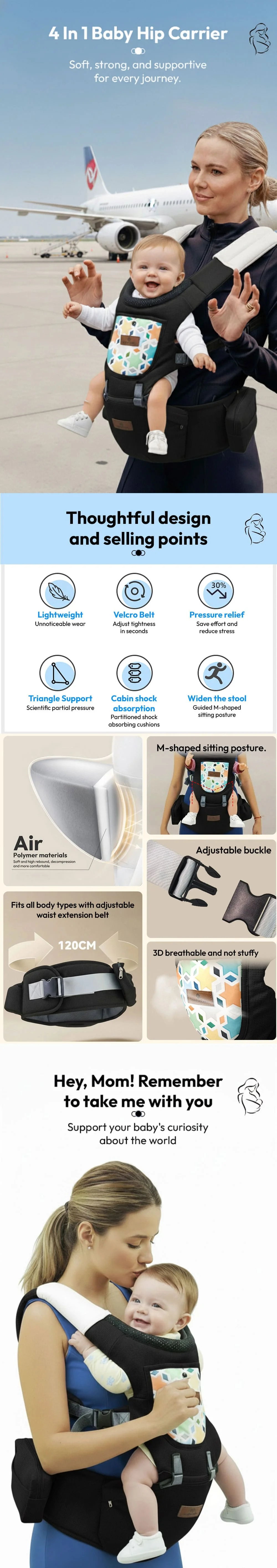 4-in-1 Baby Hip Carrier