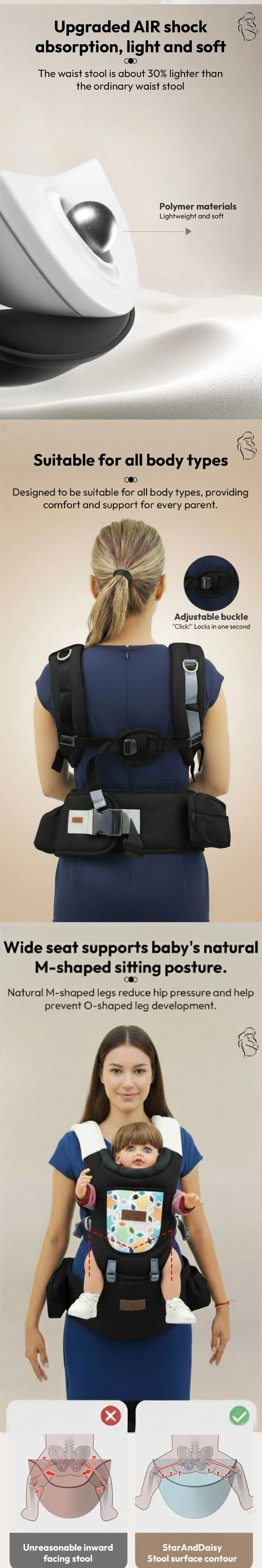 4-in-1 Baby Hip Carrier