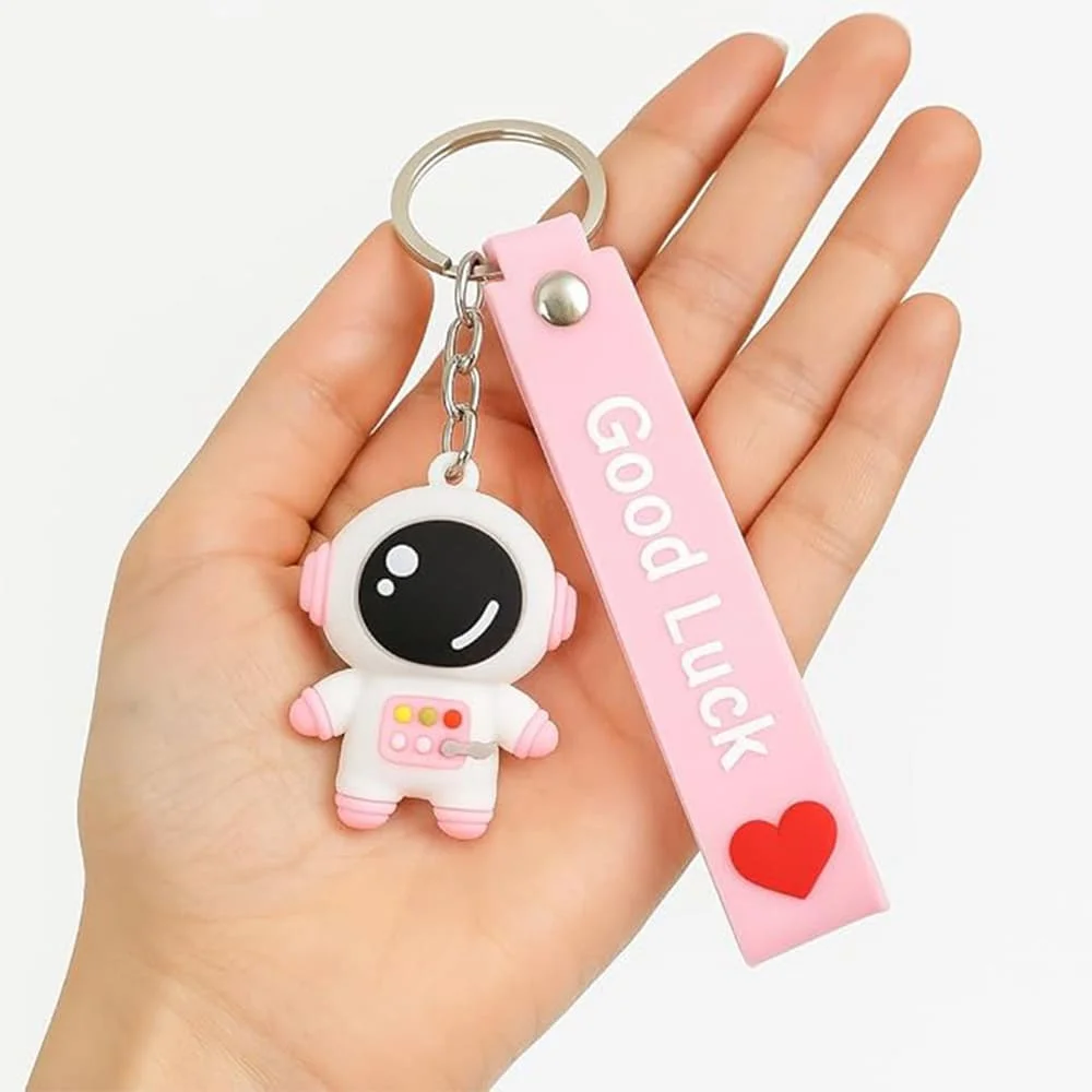 creative cartoon astronaut keychain