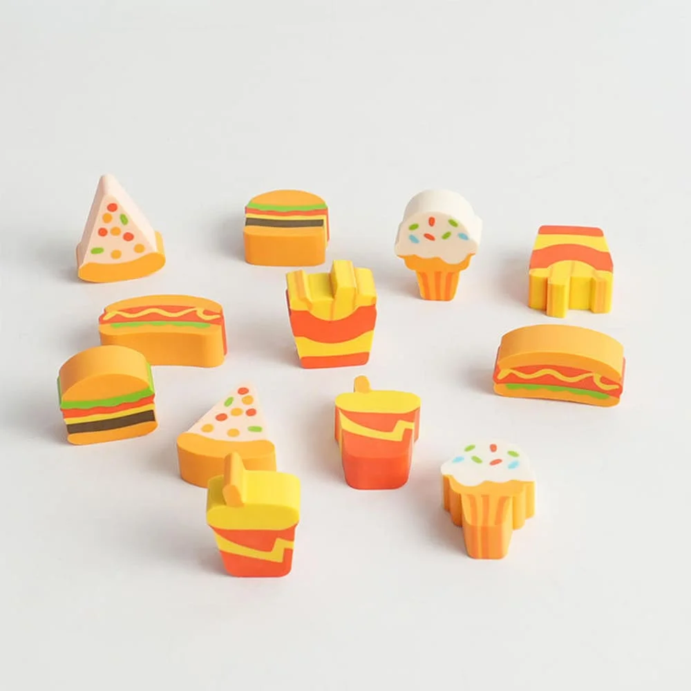 fast food eraser set