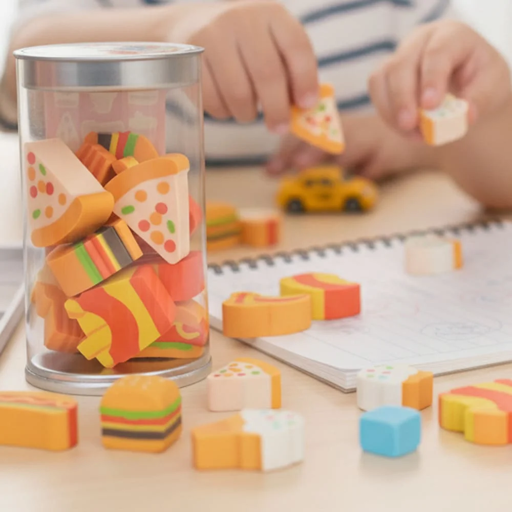 fast food eraser set