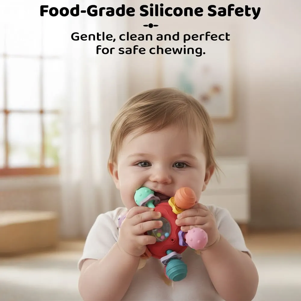 food grade silicone safety baby teether ball