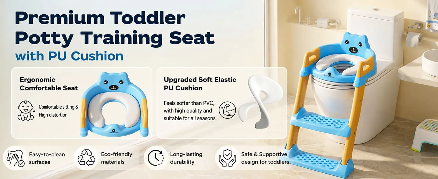 Baby Potty Training Toilet Seat for Kids with Ladder