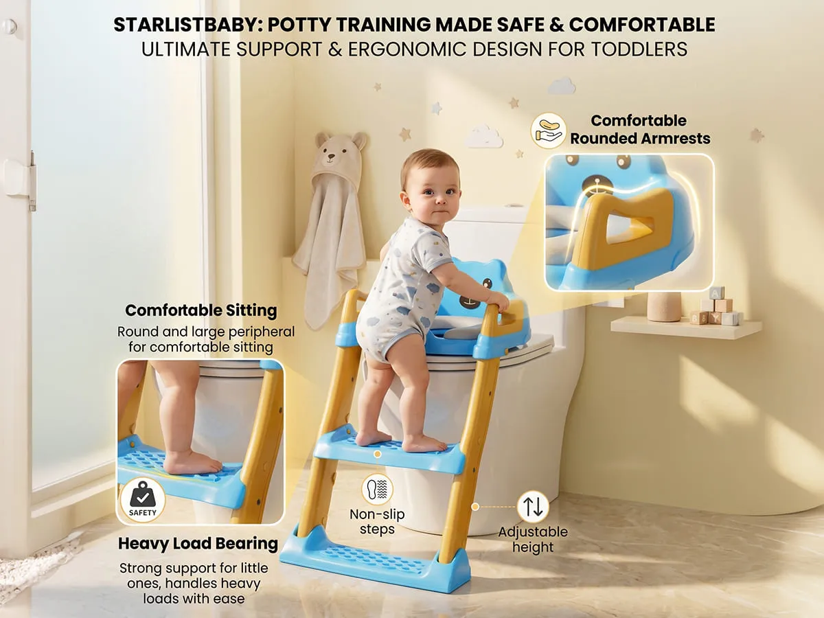 Baby Potty Training Toilet Seat for Kids with Ladder