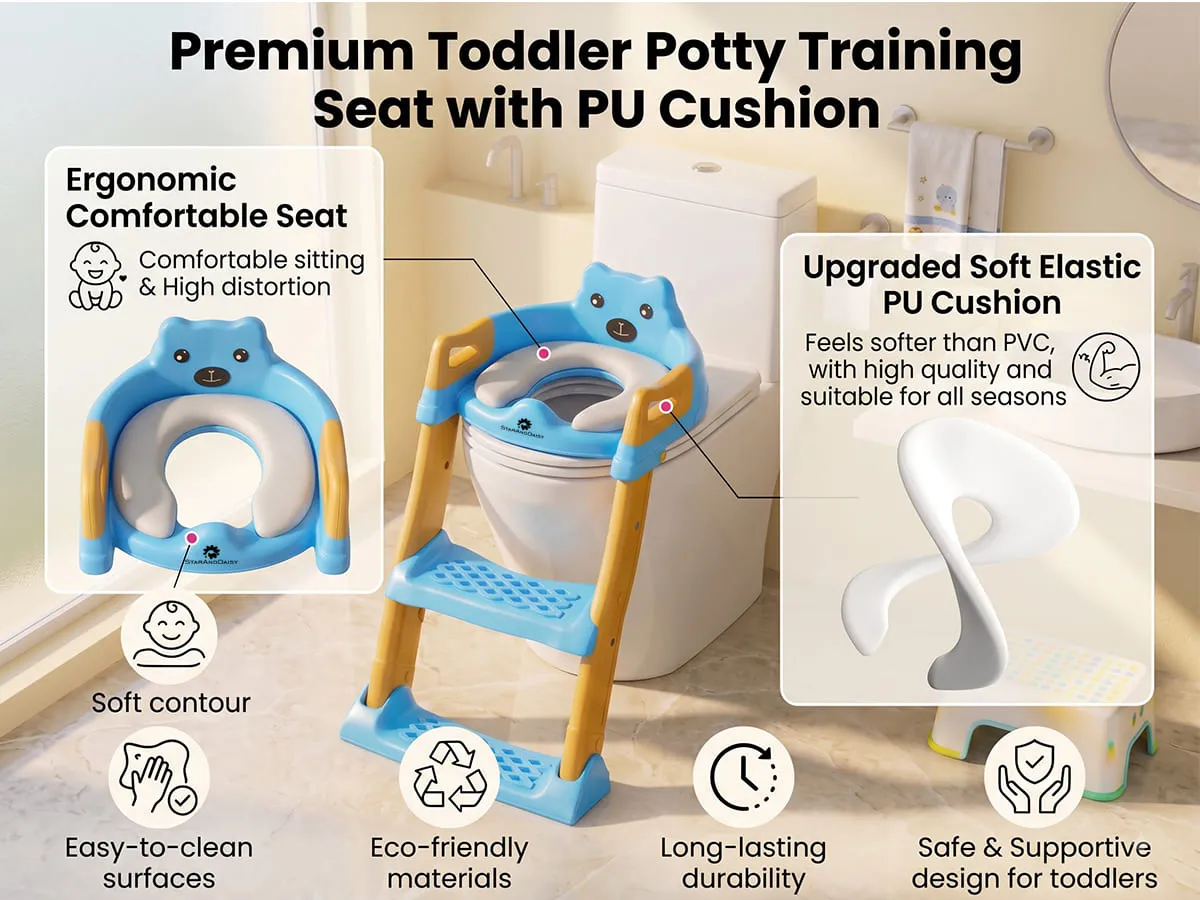 Baby Potty Training Toilet Seat for Kids with Ladder