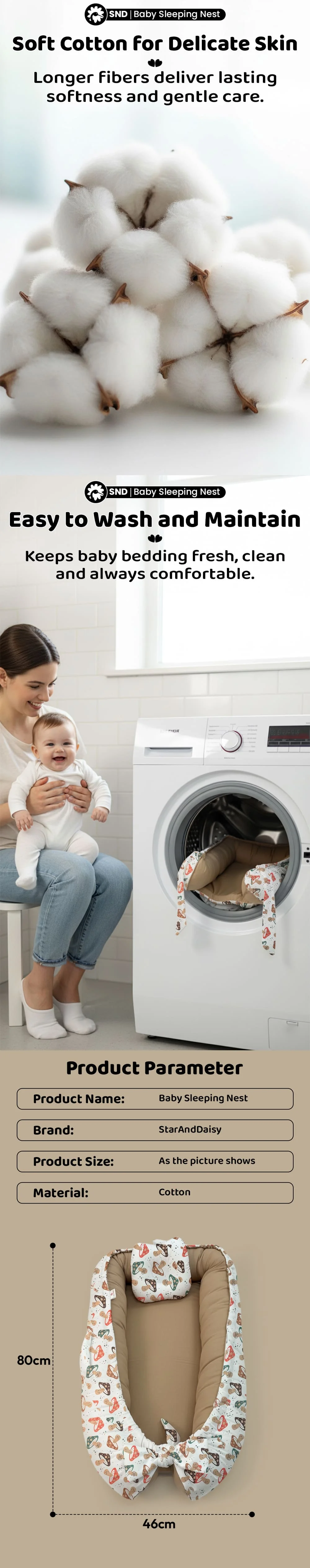 Baby Nest Lounger Oval Shape