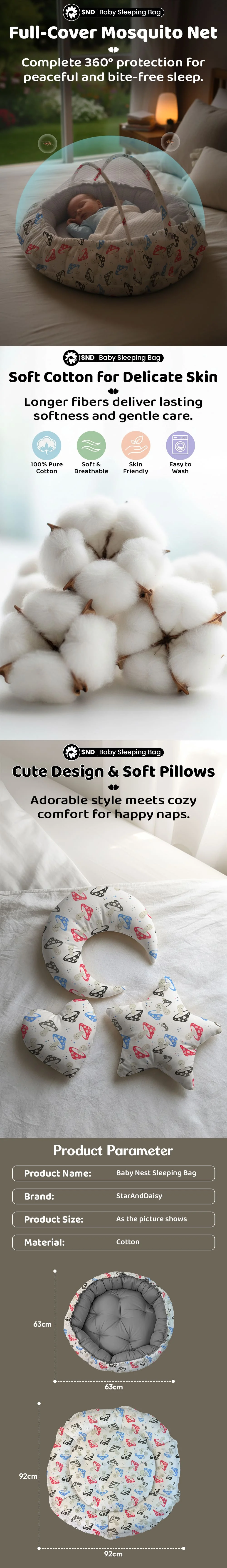 Baby Nest Lounger Round Shape