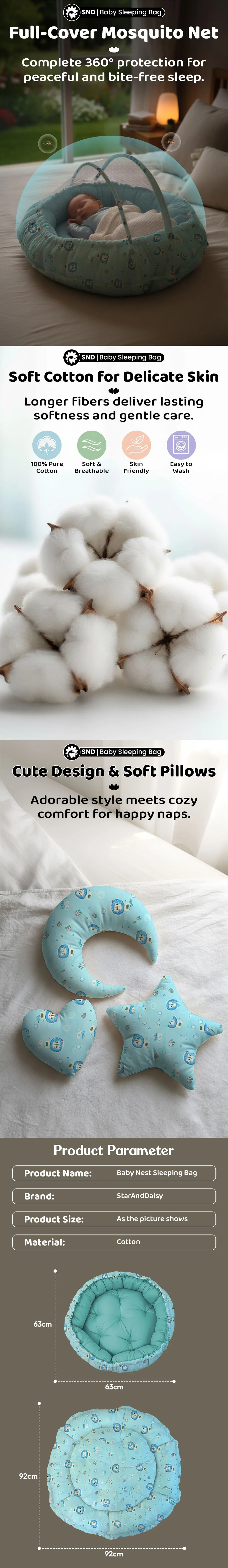 Baby Nest Lounger Round Shape