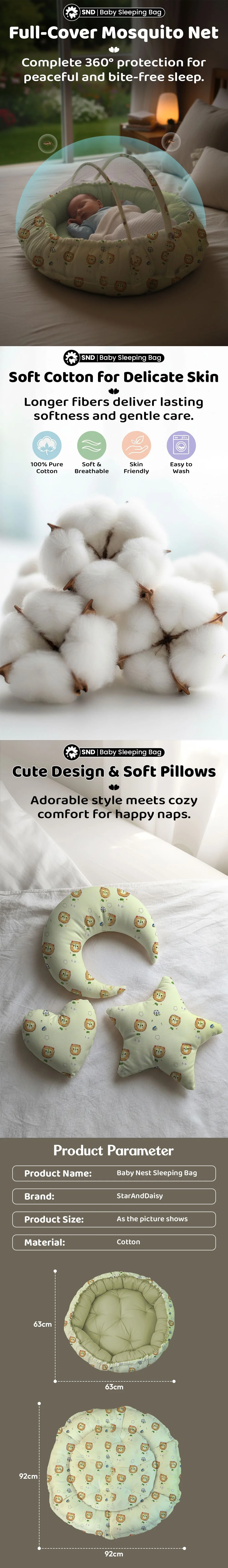 Baby Nest Lounger Round Shape