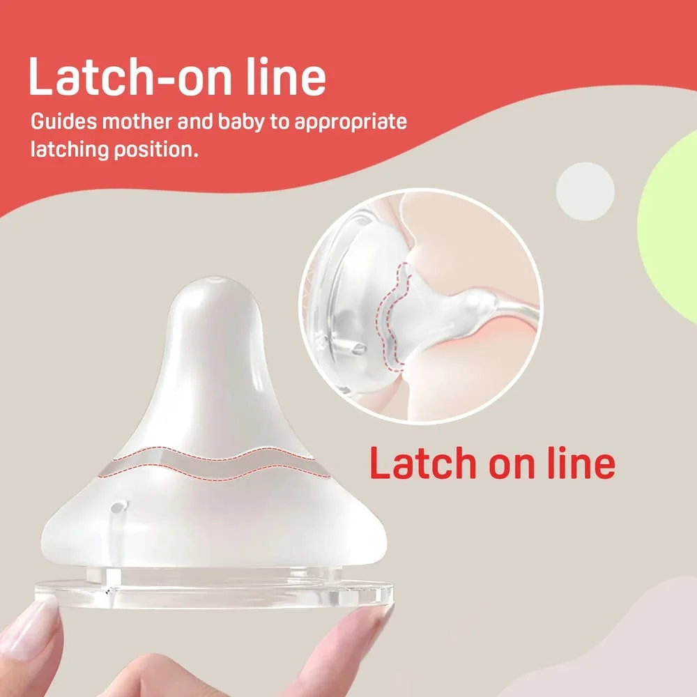 Glass Nursing Bottle with Softlatch Nipple 240ml