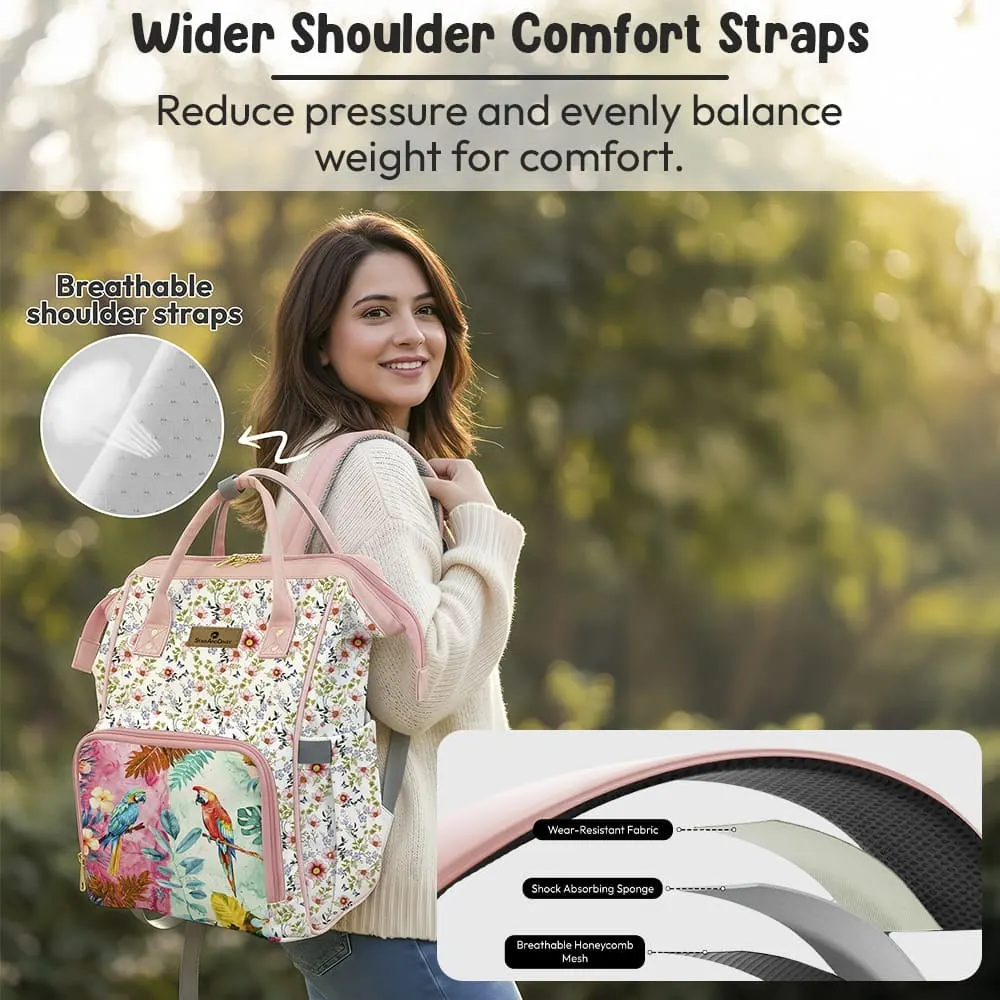 wider shoulder straps diaper bag