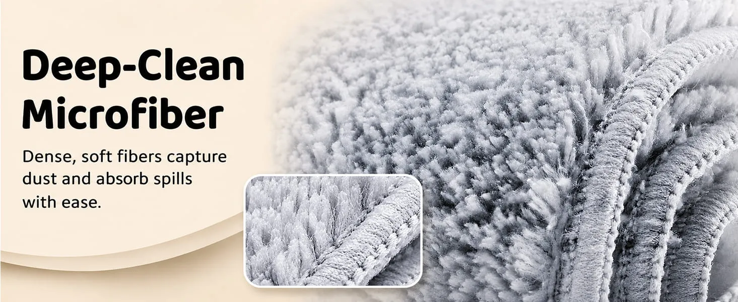 UPC Hands-Free Microfiber Flat Mop 360° Flexible Cleaning Mop