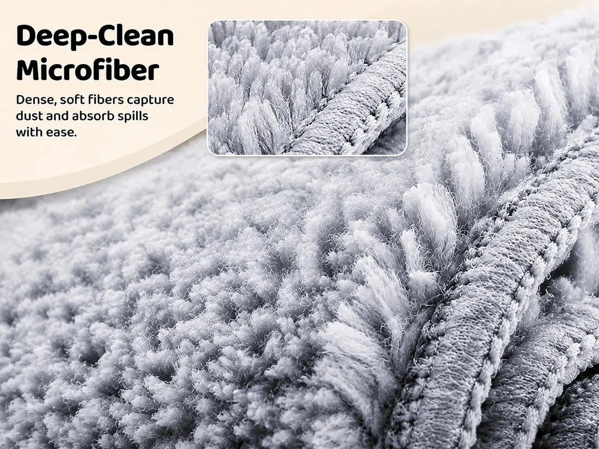 UPC Hands-Free Microfiber Flat Mop 360° Flexible Cleaning Mop
