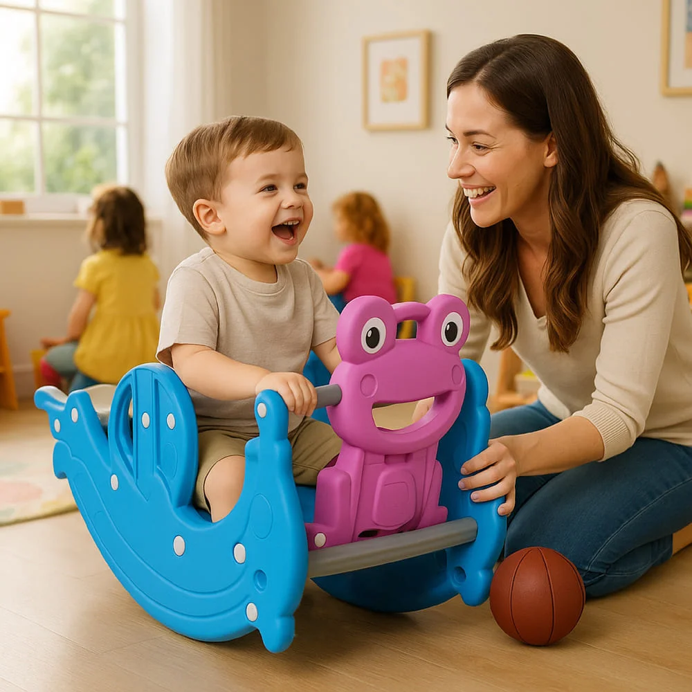 3 in 1 Rocker Slide and basketball