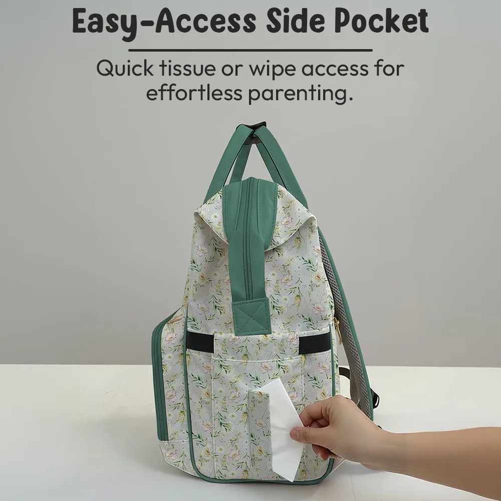 Diaper bag with side pockets