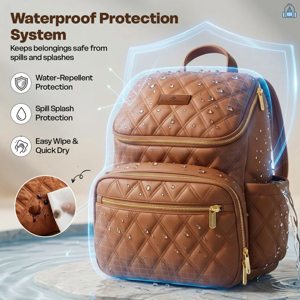 Litttle luxe diaper bag brown