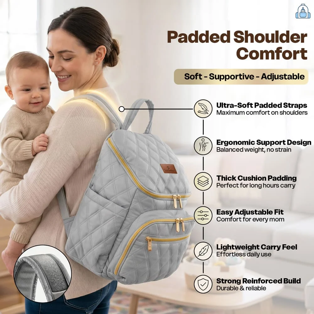 Little Luxe Diaper Bag grey