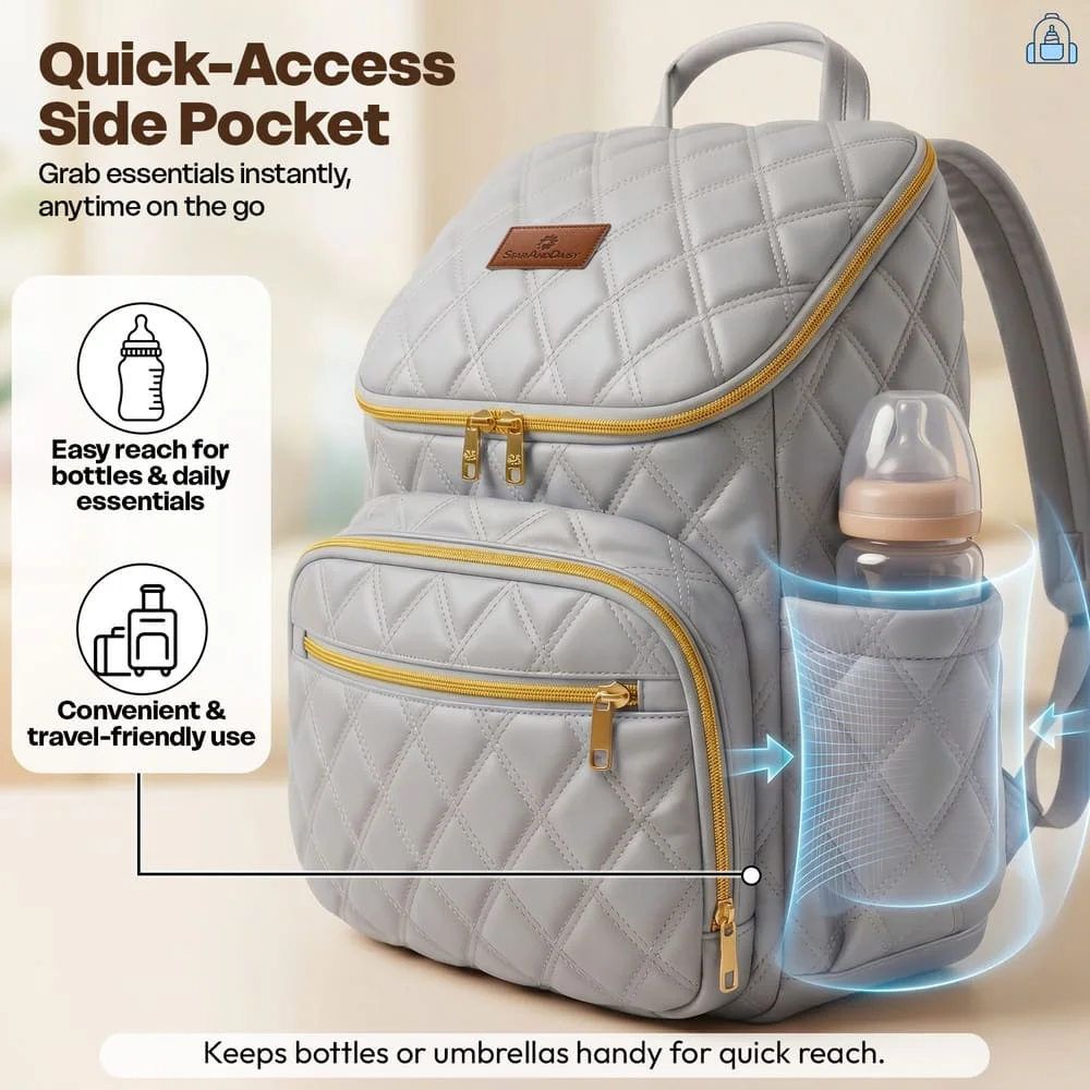 Little Luxe Diaper Bag grey