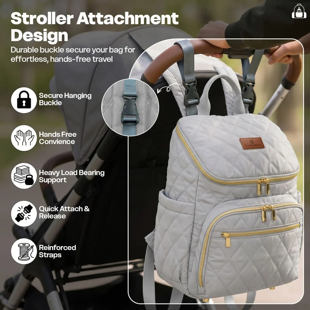 Little Luxe Diaper Bag grey