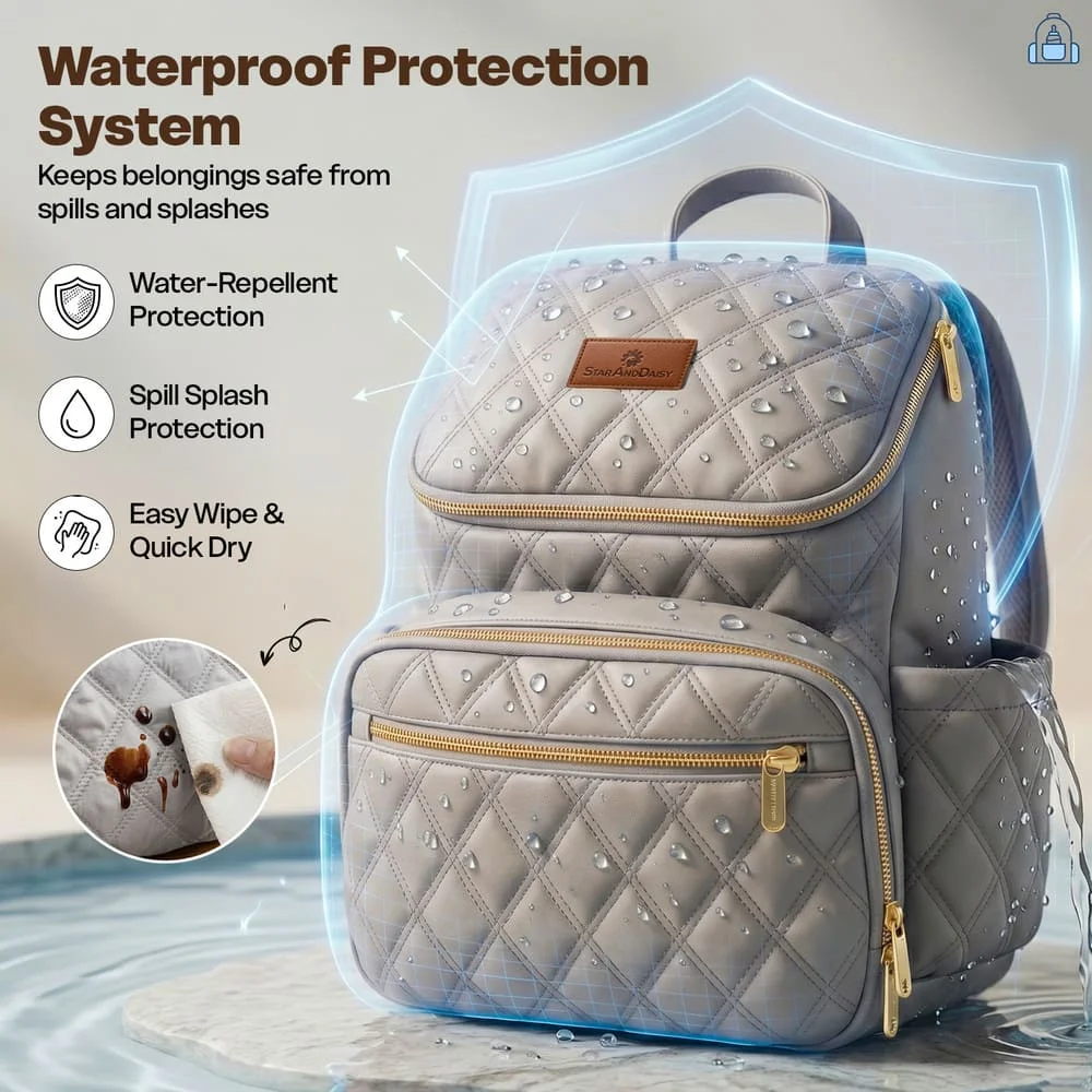 Little Luxe Diaper Bag grey