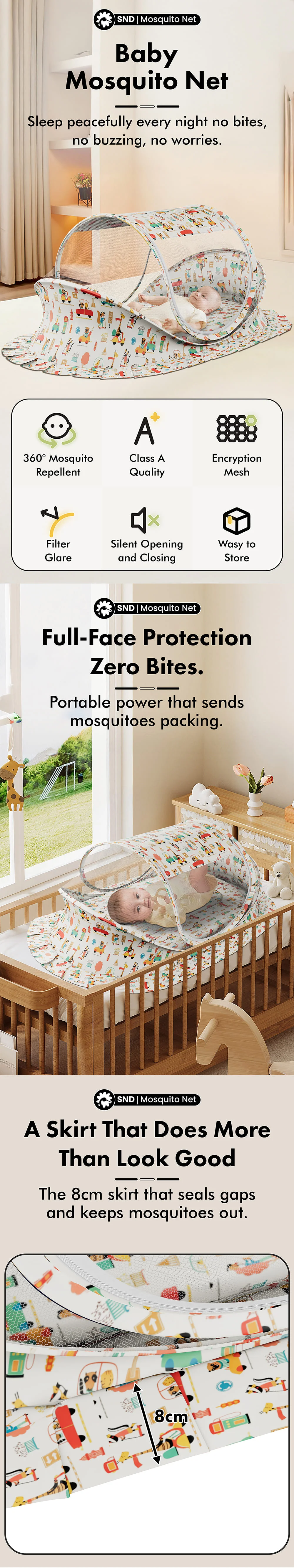Mosquito net traffic print