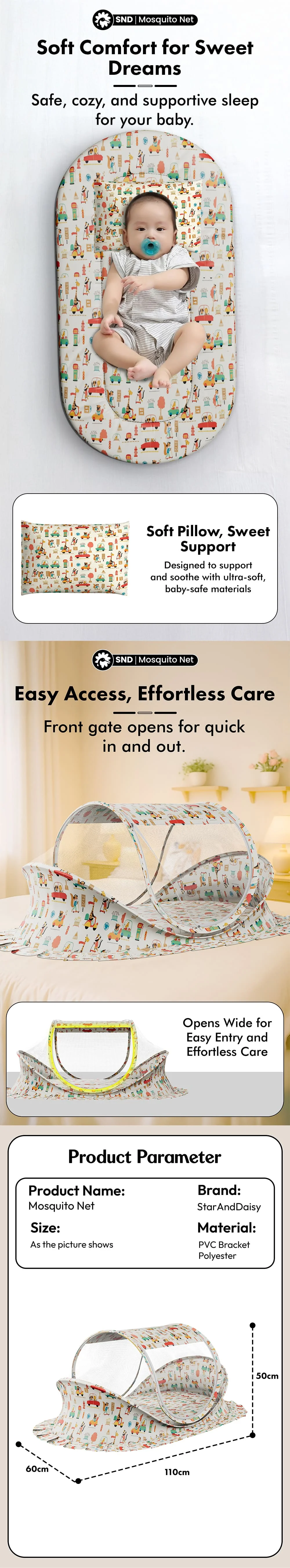 Mosquito net traffic print