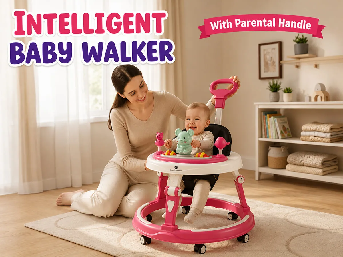 Baby Walker With Parent Handle