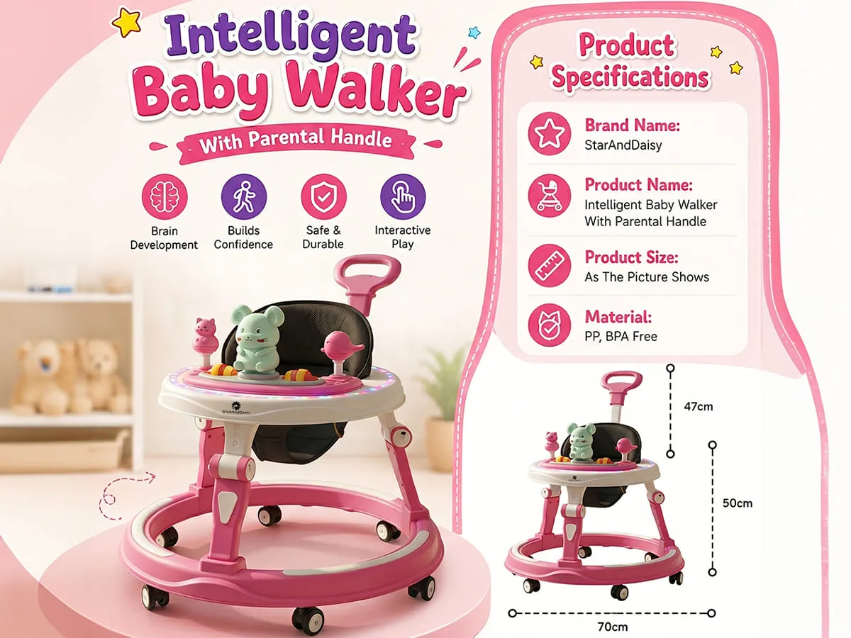 Baby Walker With Parent Handle