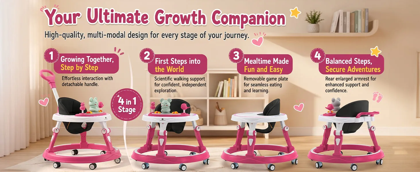 Baby Walker With Parent Handle