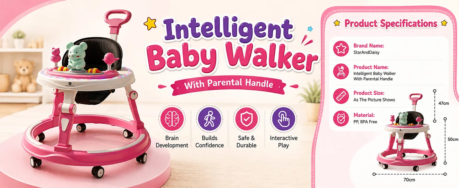 Baby Walker With Parent Handle