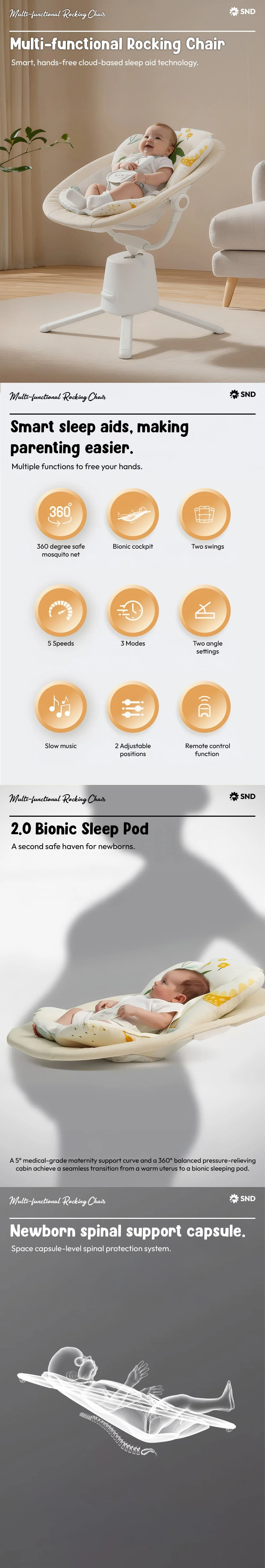 Multifunctional Electric Baby Rocking Chair