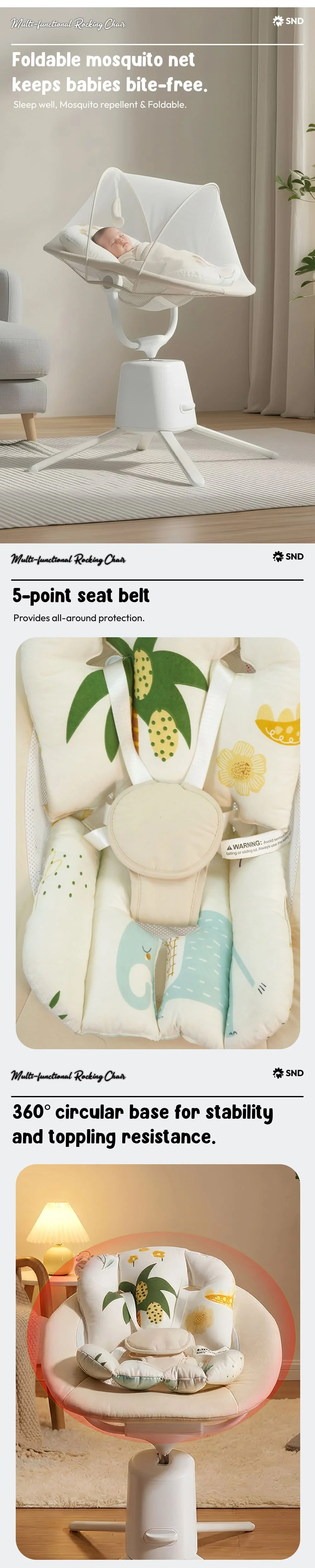 Multifunctional Electric Baby Rocking Chair