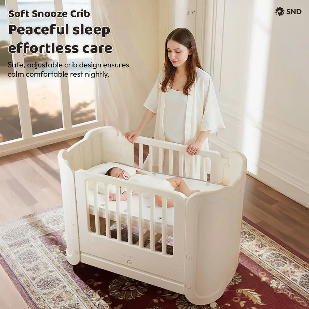 peaceful sleep Soft snooz Crib White