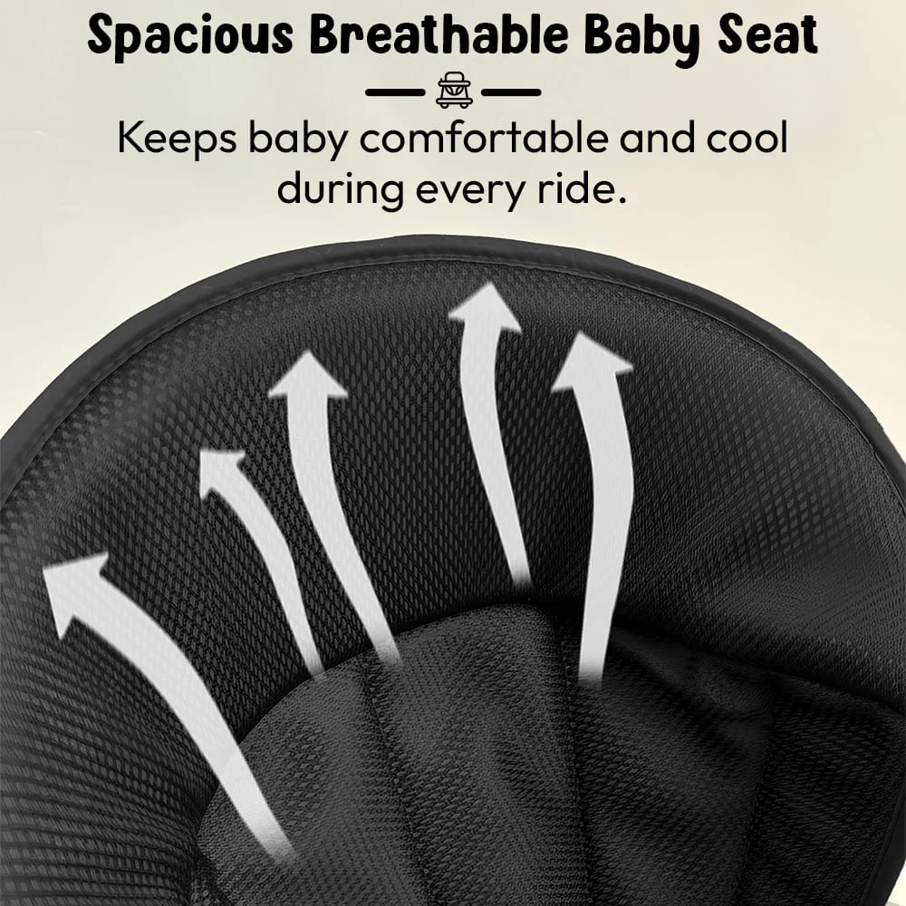 spaciou baby seat intelligent walker orange