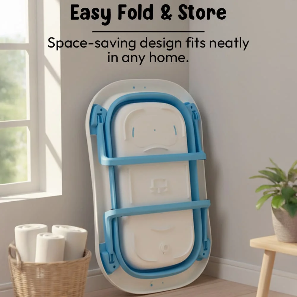 Foldable baby bath tub