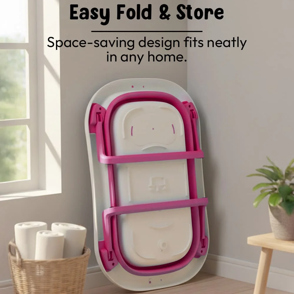 Foldable baby bath tub
