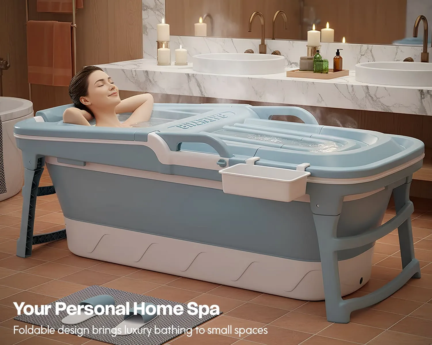 Folding Bath Tub with Temperature Display