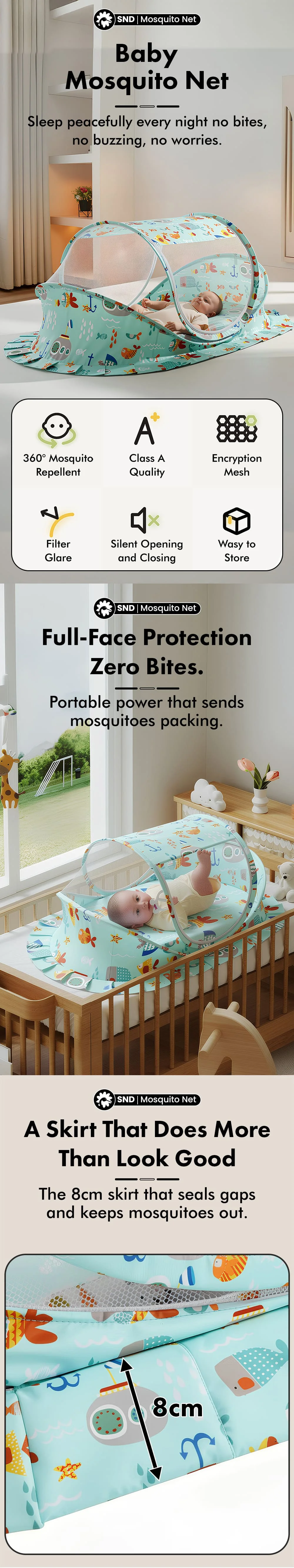 Aqua print sleeping pode