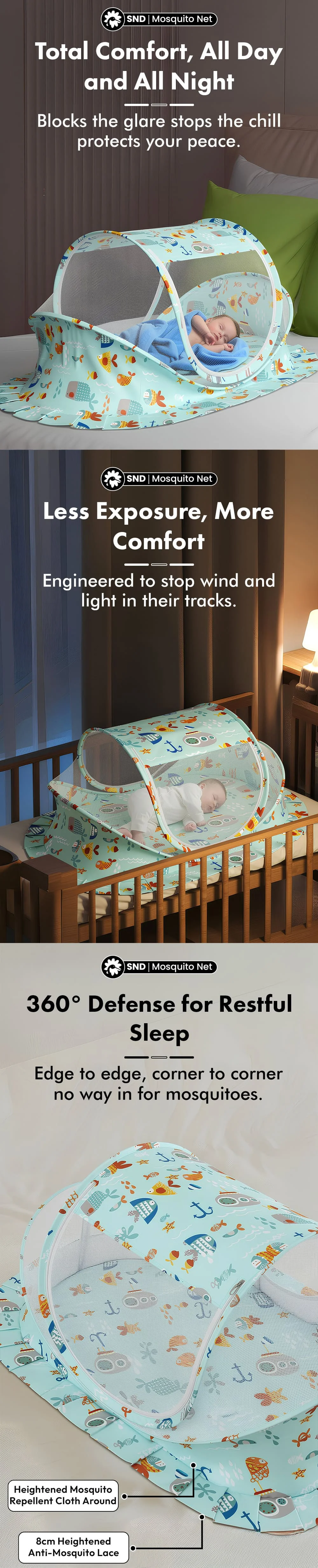 Aqua print sleeping pode