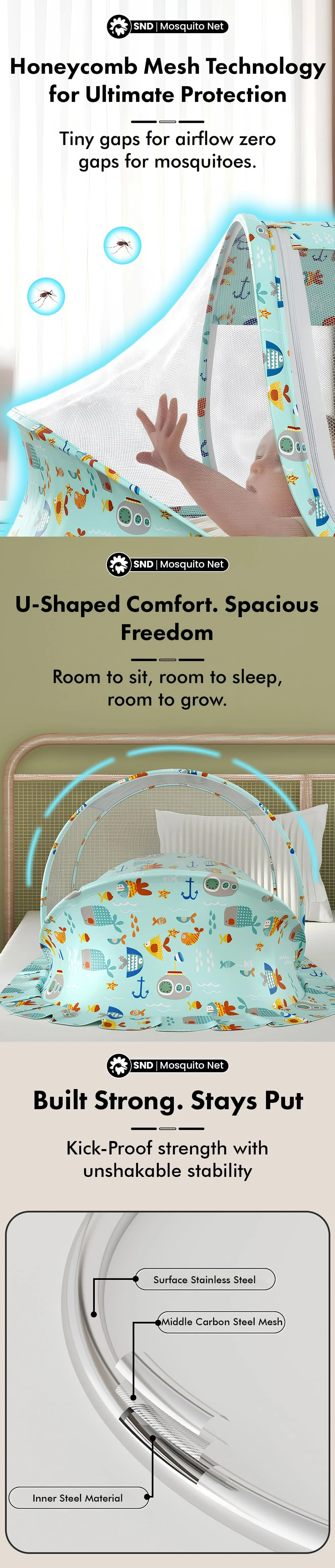 Aqua print sleeping pode