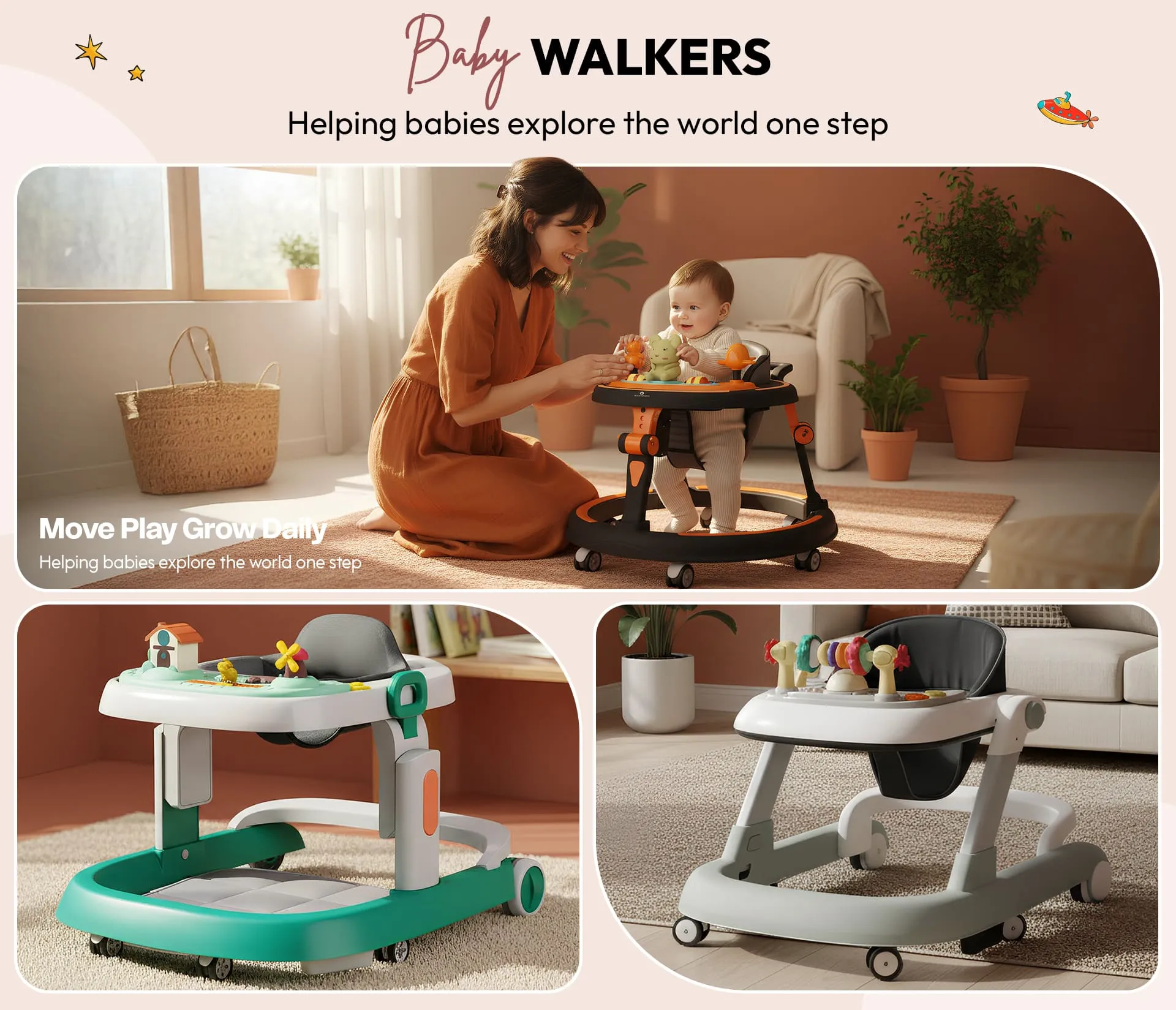  Multifunctional Intelligent Baby Walker