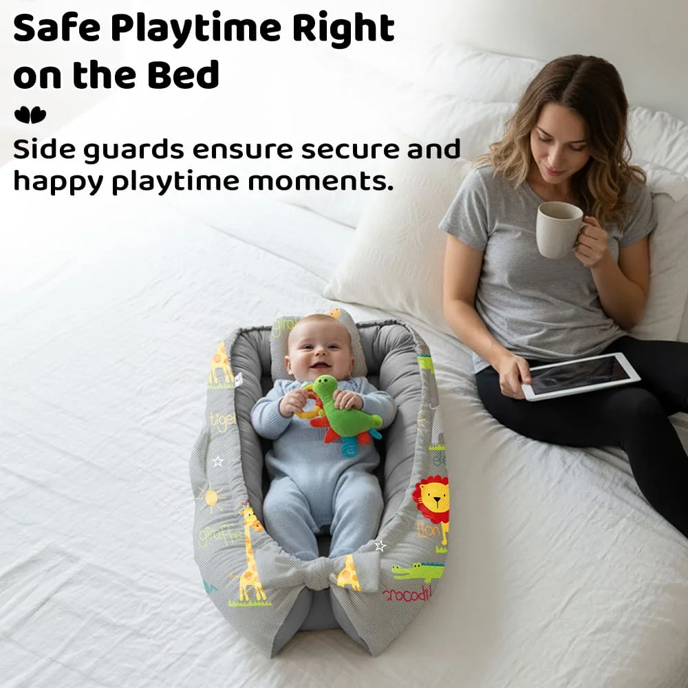 Baby Nest Oval Animal Print