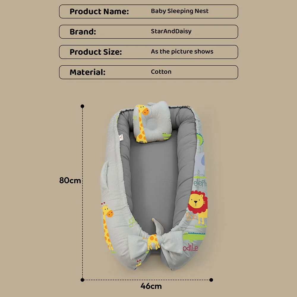 Baby Nest Oval Animal Print