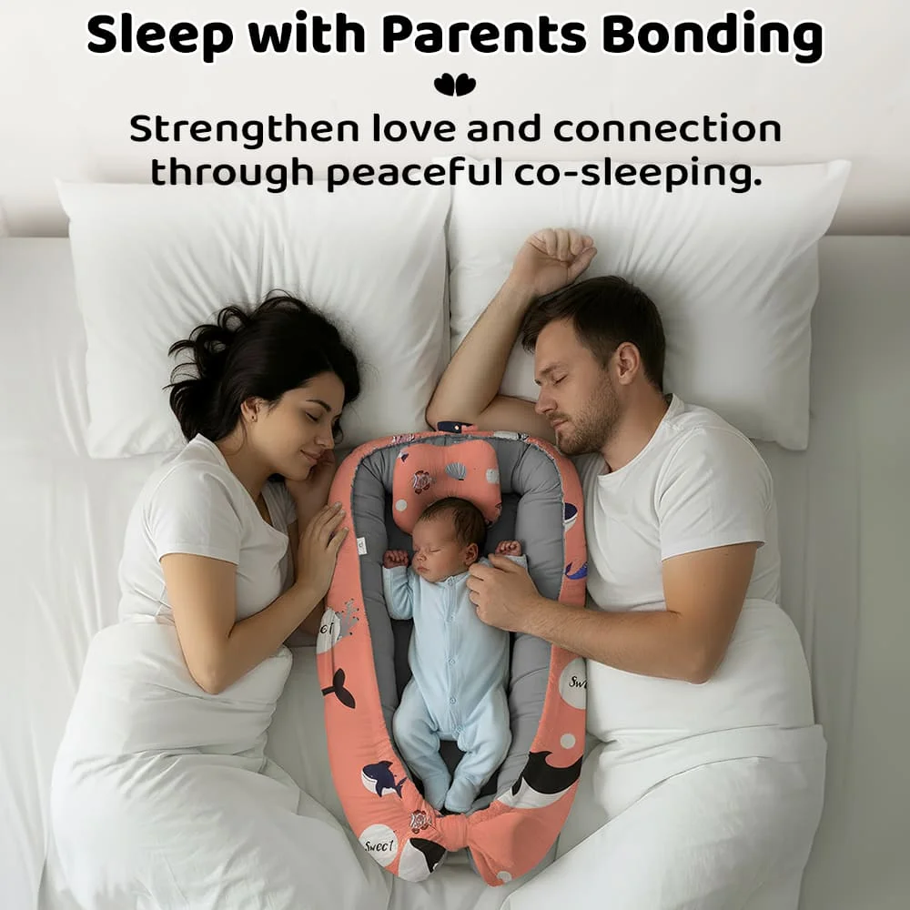 Baby Nest Oval Shark Print